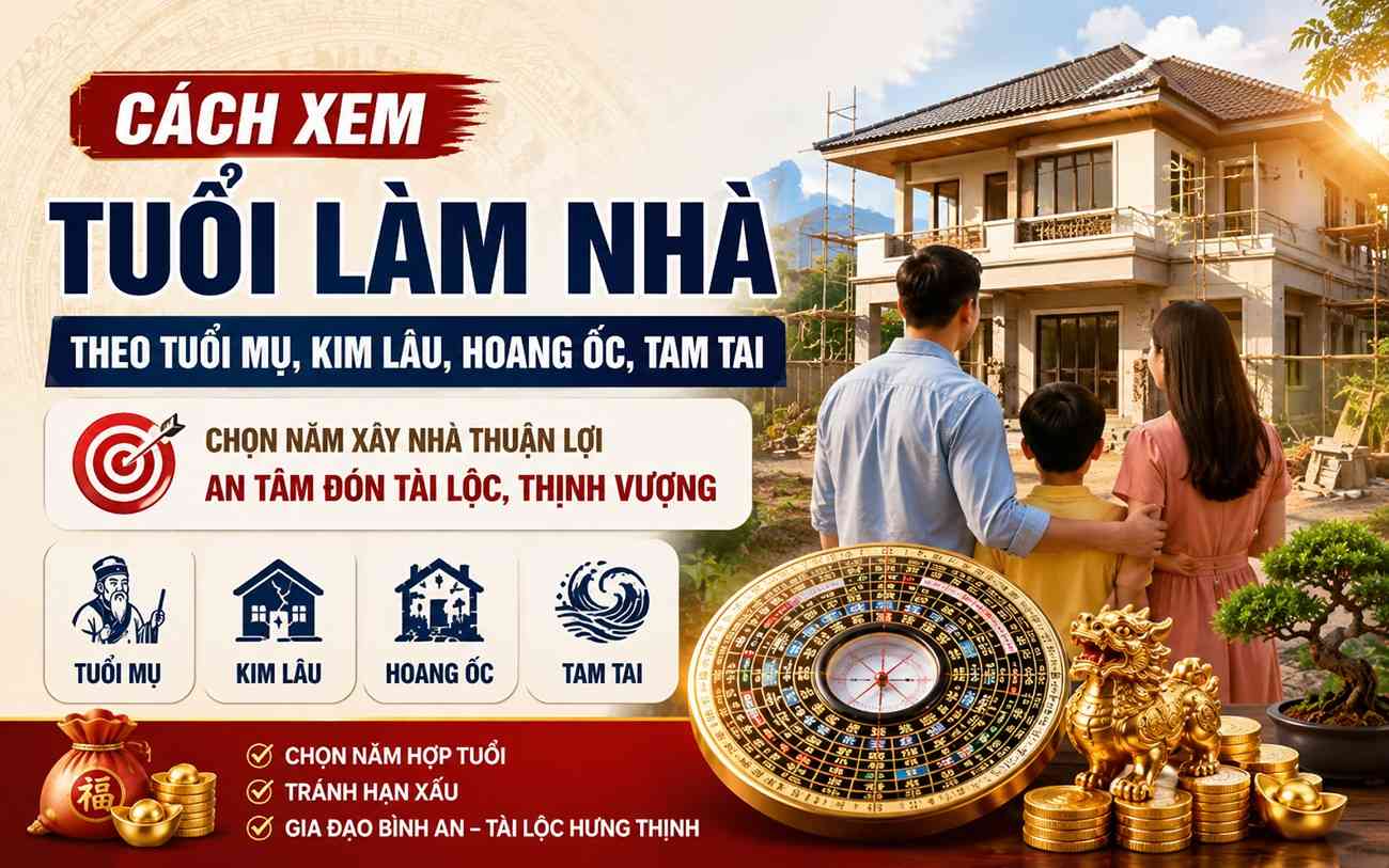 Cách xem tuổi làm nhà