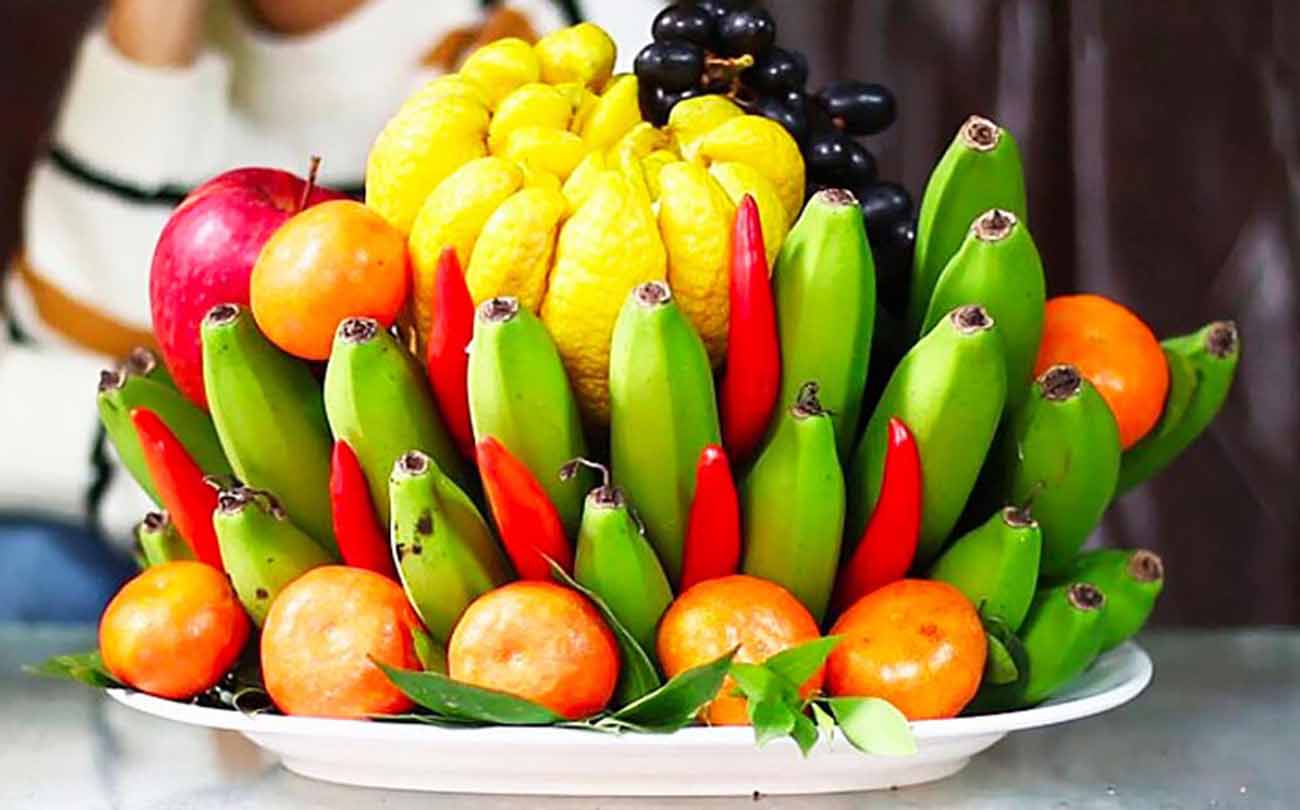 Mâm ngũ quả cúng sửa nhà