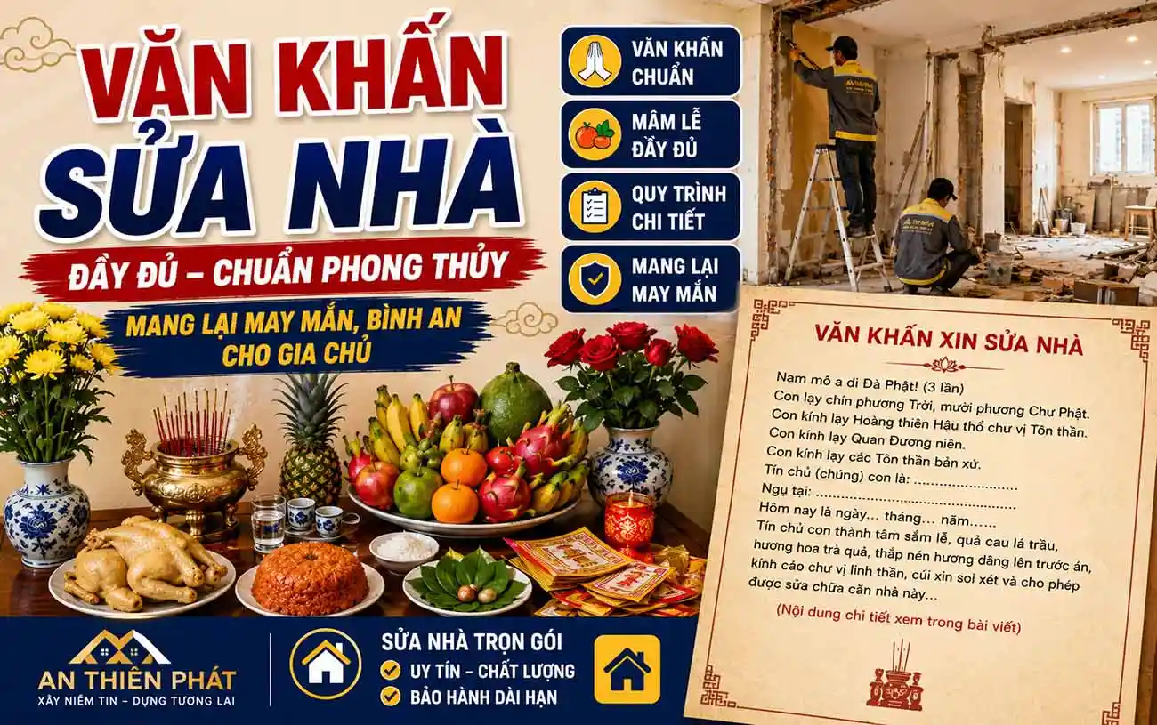 Mẫu văn khấn sửa nhà