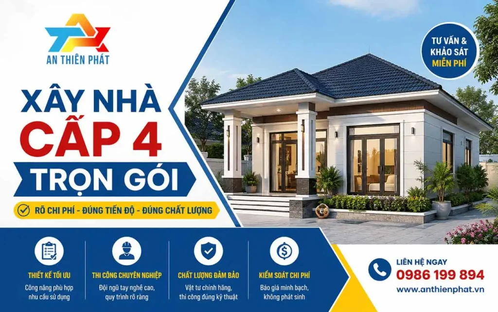 Xây nhà cấp 4 trọn gói