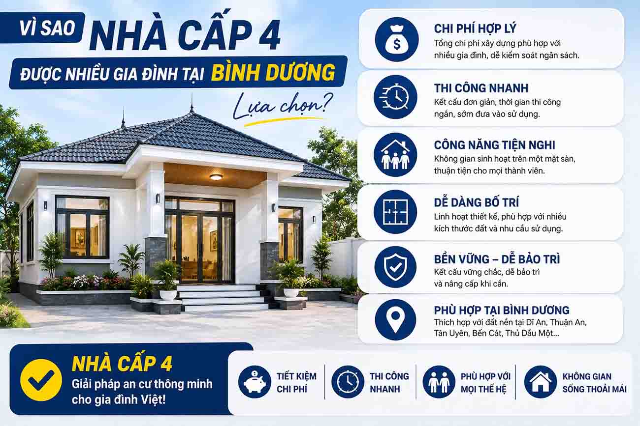 Xây nhà cấp 4 Bình Dương