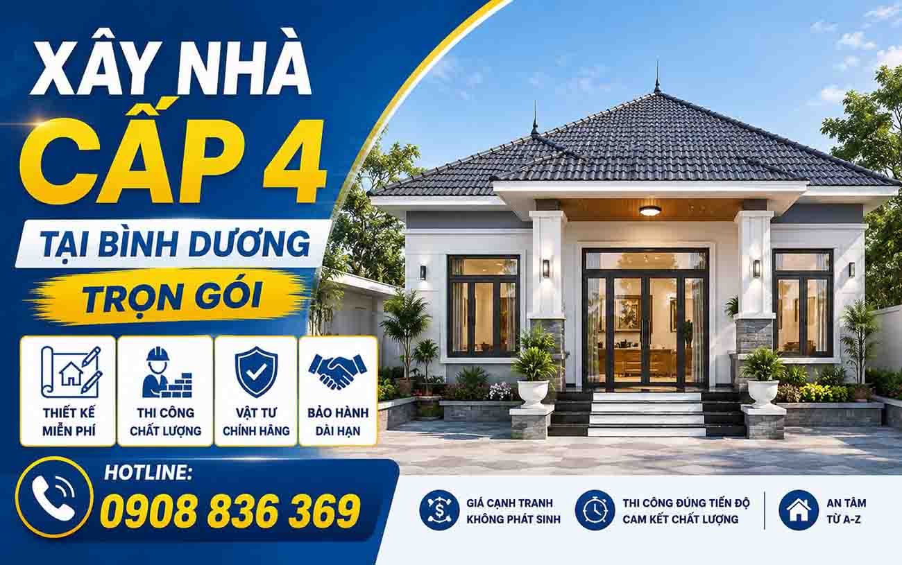 Xây nhà cấp 4 tại Bình Dương