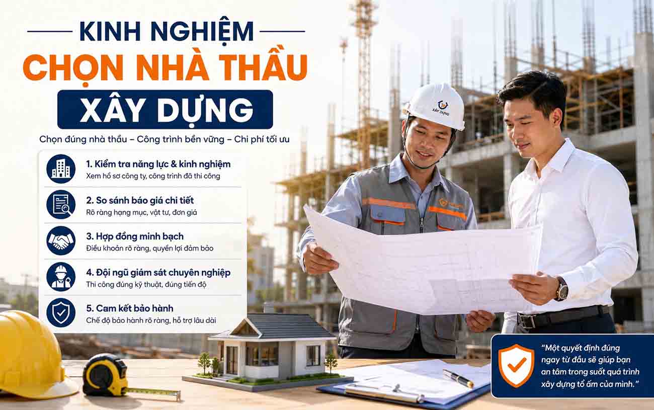 Kinh nghiệm chọn nhà thâu xây dựng