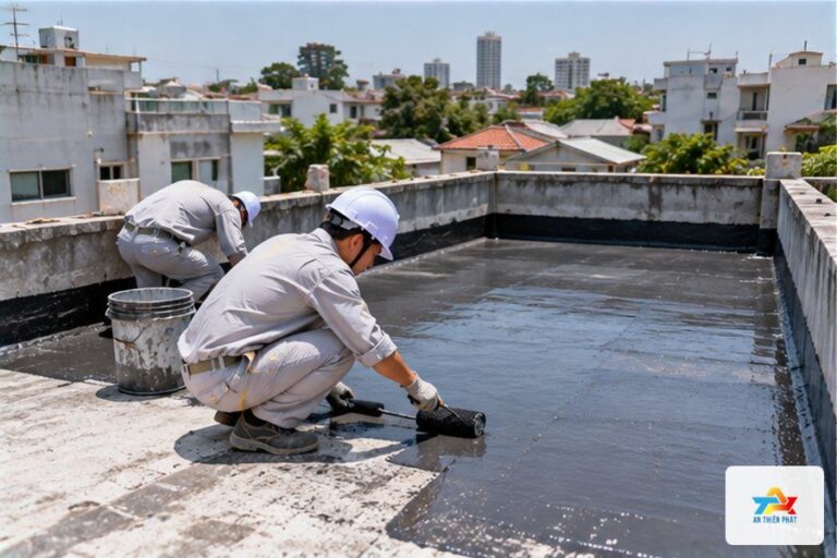 2. Chống thấm: mái, sân thượng, nhà vệ sinh, tường ngoài – Sửa nhà nên làm gì trước? Thứ tự sửa hợp lý