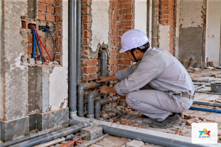 3. Điện nước âm tường, âm sàn – Sửa nhà nên làm gì trước? Thứ tự sửa hợp lý
