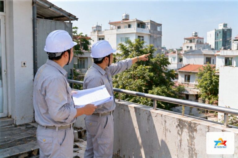 Bước 2 – Khảo sát thực tế công trình – Quy trình sửa nhà trọn gói tại Thủ Đức