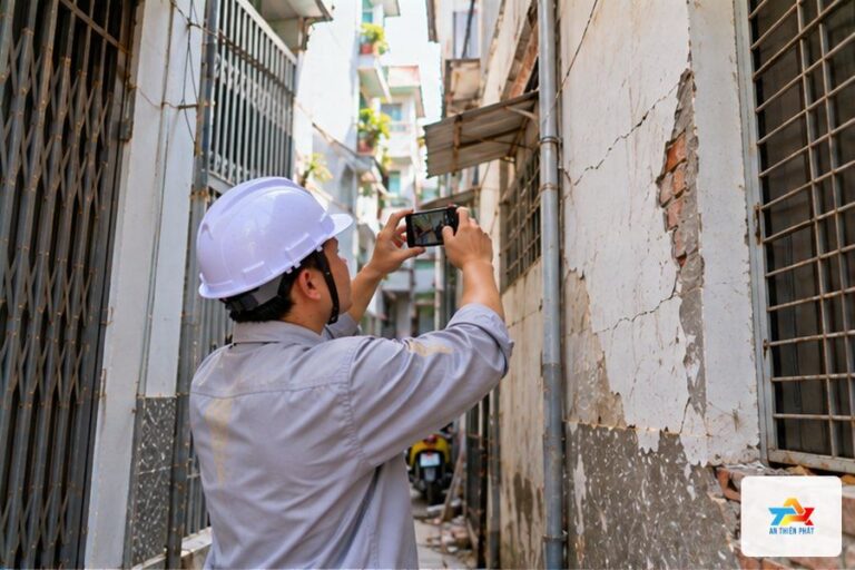 Cách ghi nhận hiện trạng nhà bên – Vì sao phải chụp ảnh hiện trạng nhà bên cạnh trước khi làm?