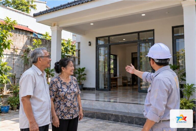 Gia chủ xây nhà cho ba mẹ