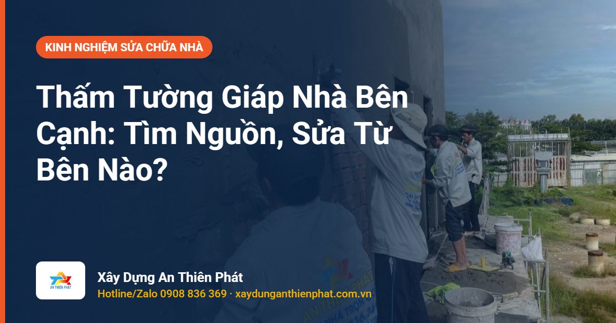 Thấm Tường Giáp Nhà Bên Cạnh: Tìm Nguồn, Sửa Từ Bên Nào?