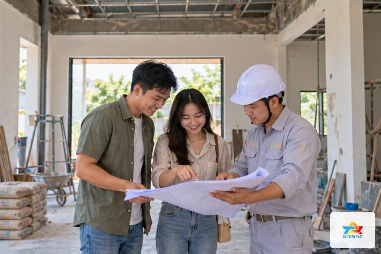 Vợ chồng trẻ muốn xây nhà chi phí hợp lý