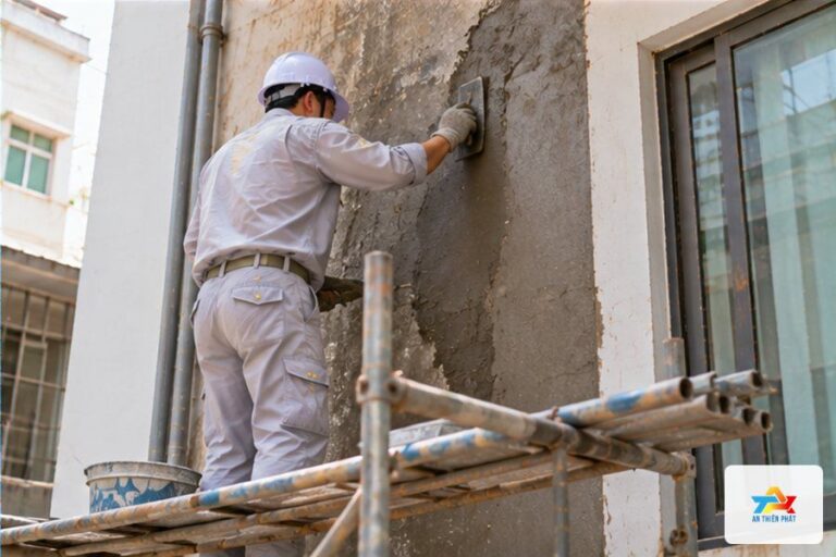 Xử lý thấm tường chung từ phía nhà mình được đến đâu?